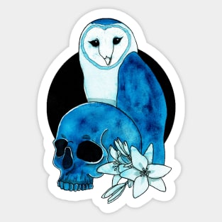 Owl Skull Sticker